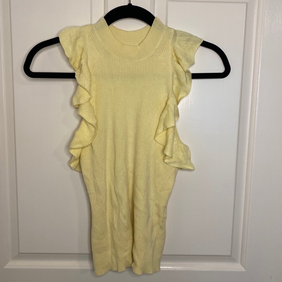 Yellow Ruffle Tank Top - Picture 2 of 4